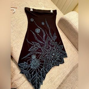 Beautiful Strapless Beaded and Sequined Dress